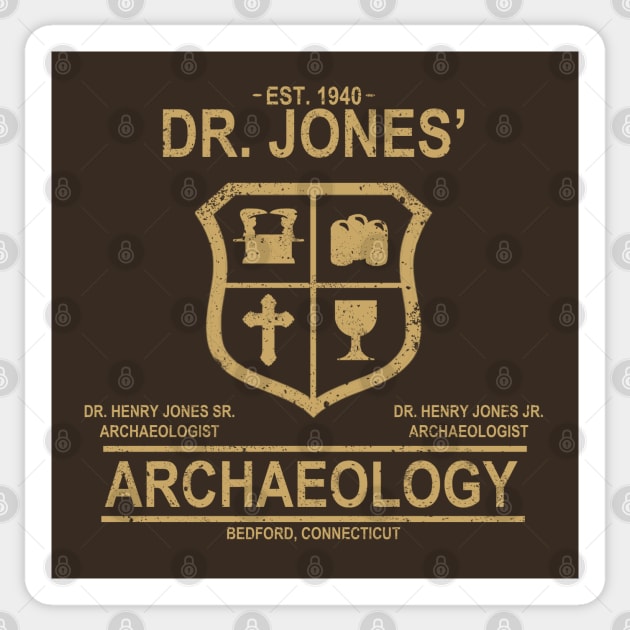 Dr. Jones' Archaeology Sticker by Apgar Arts